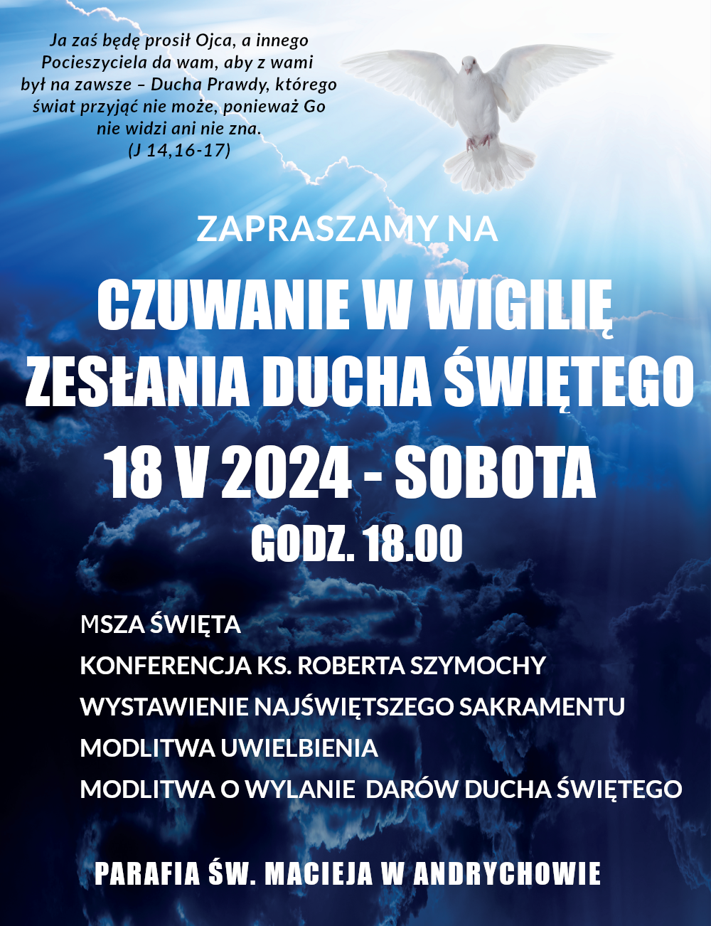 Czuwanie przed Zesłaniem Ducha Świętego