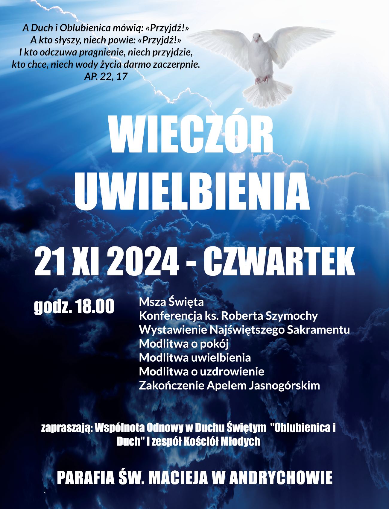 Wieczór Uwielbienia – listopad