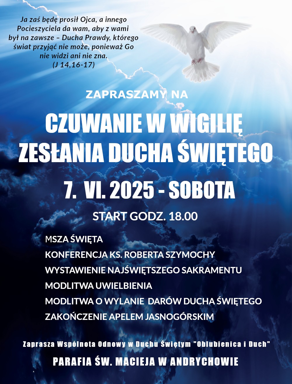 Czuwanie przed Zesłaniem Ducha Świętego