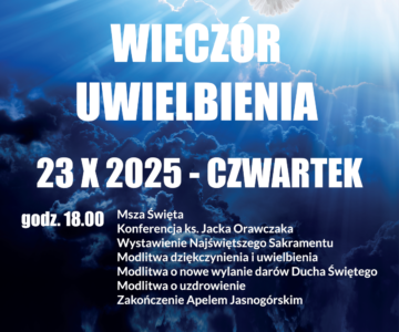 Zapraszamy na Wieczór Uwielbienia