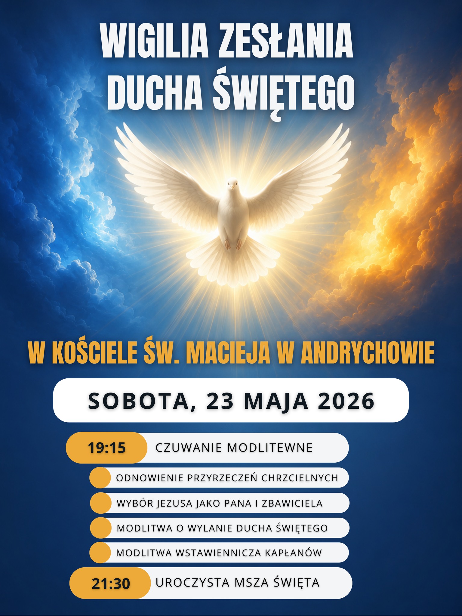 Wigilia Zesłania Ducha  Świętego